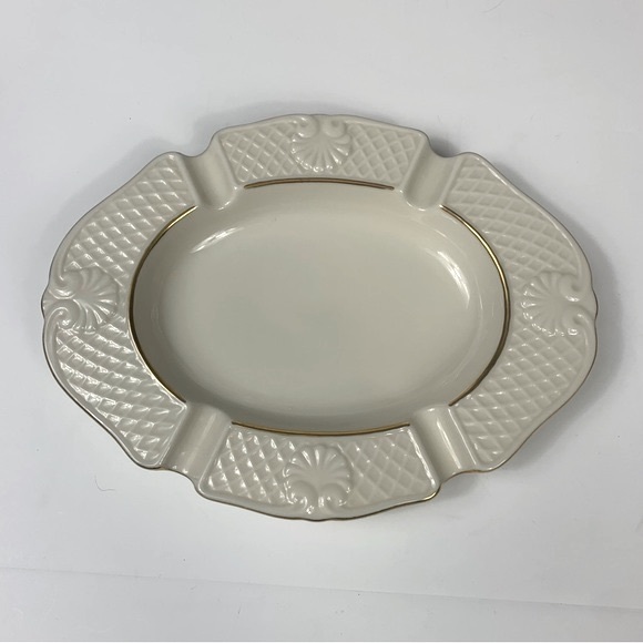 Vintage Lenox Ashtray Aegean Collection Sea Shell Ivory w/Gold Trim - Picture 2 of 7